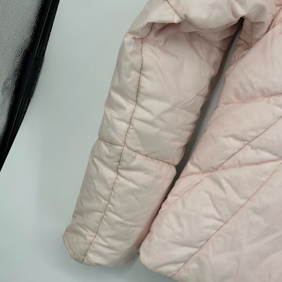 VTG y2k Women's Light Pink Nike Mini Swoosh Duck Down Feathers Puffer Jacket XL - Picture 8 of 12